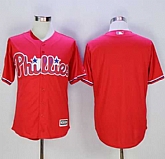 Philadelphia Phillies Customized Men's Red New Cool Base Stitched Baseball Jersey,baseball caps,new era cap wholesale,wholesale hats